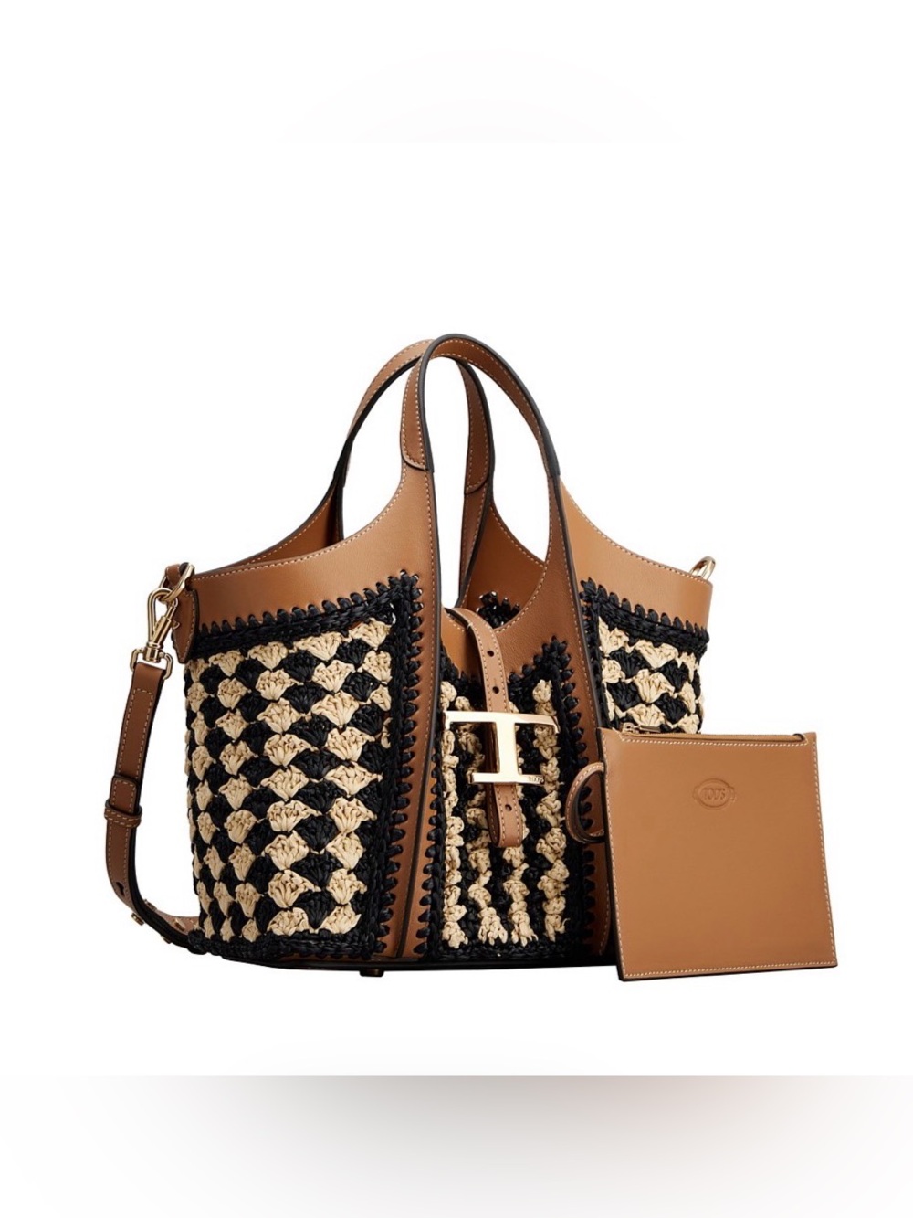 Tod's Mini Shopping Tote Raffia- like new! Never been used!